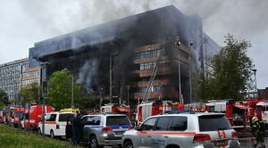 В Москве горит бизнес-центр. Эвакуировали 125 человек